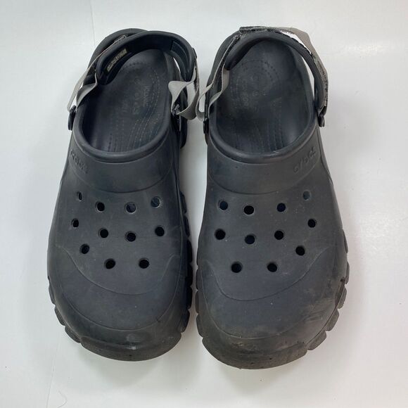 Mens Black Crocs Clogs Size 13 Adjustable Strap Iconic Comfort Lightweight Boho - Picture 6 of 13